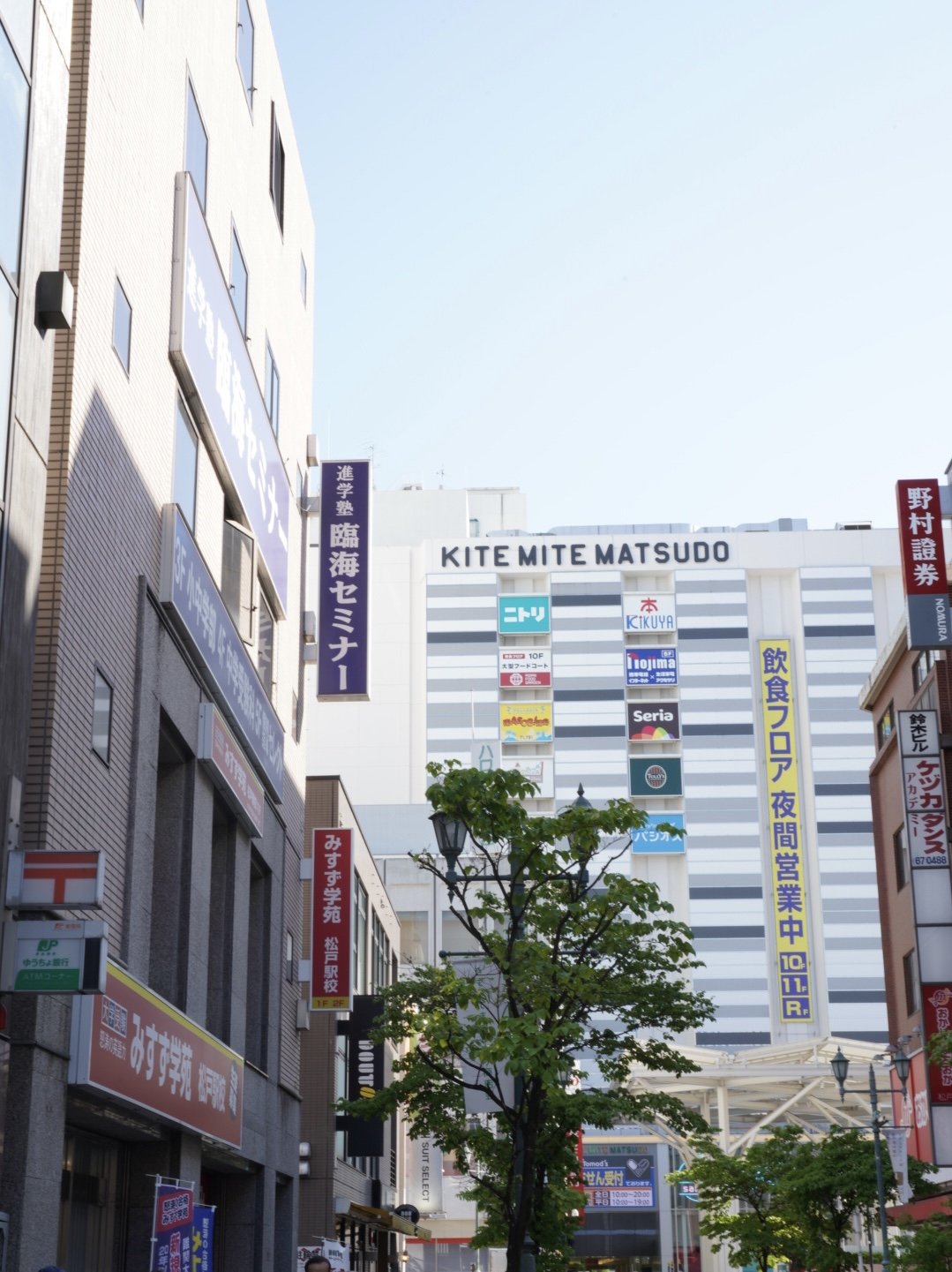 松戸駅からキテミテマツドに向かう道の途中にあります。